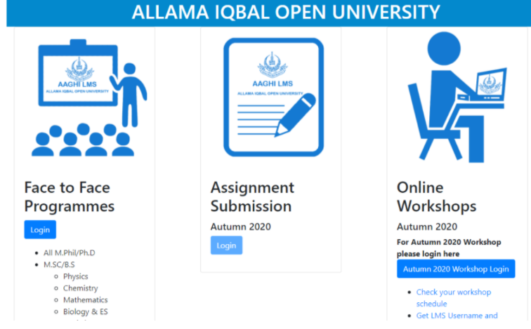 AIOU Online Workshop 2022 Schedule