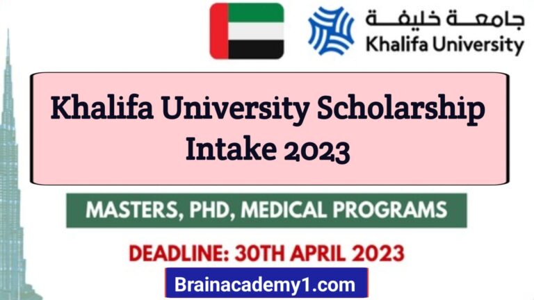 Khalifa University Scholarship Intake for 2023 (UAE) | Fully Funded